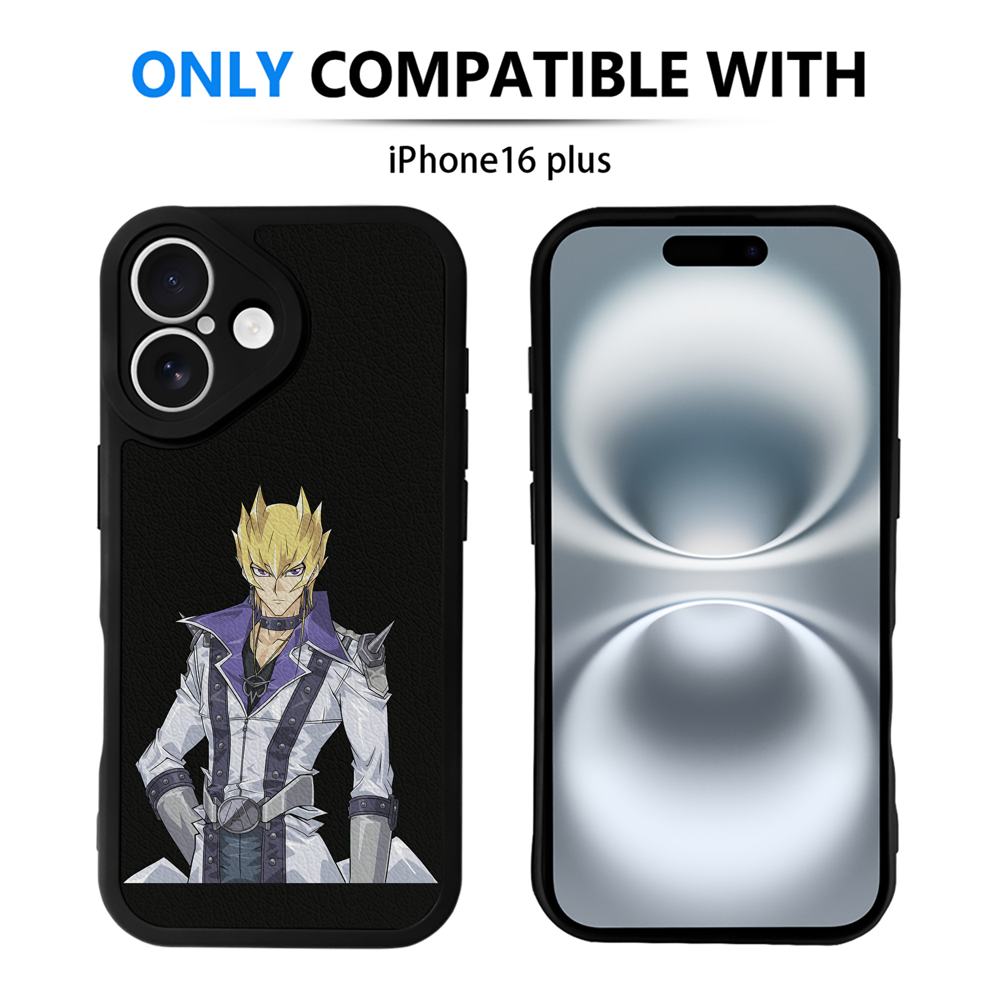 （画像用） 遊☆戯☆王 Yu-Gi-Oh! 【iPhone 16シリーズ対応】シリコンスマホケース（レザー調） 材質：シリコン